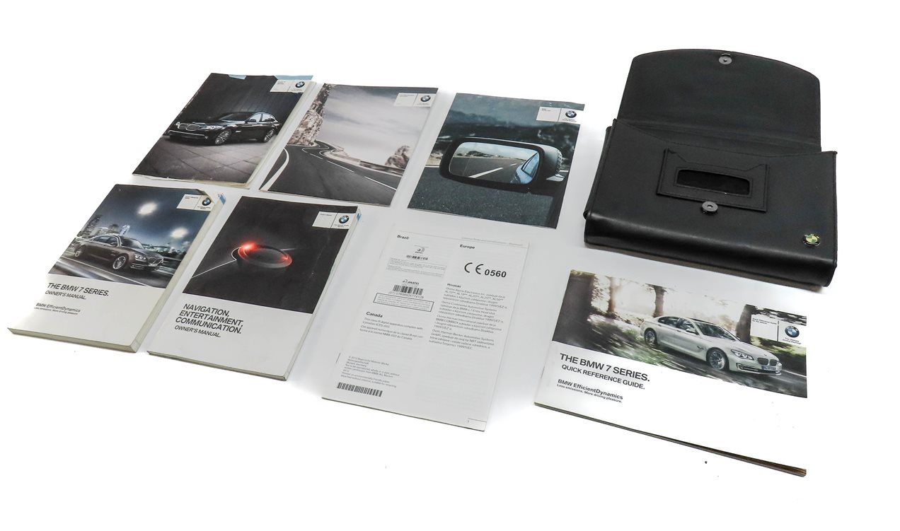 2013 BMW 750LI (F01) OWNERS MANUAL BOOKLET SET 7 w/ CARRYING CARRY CASE