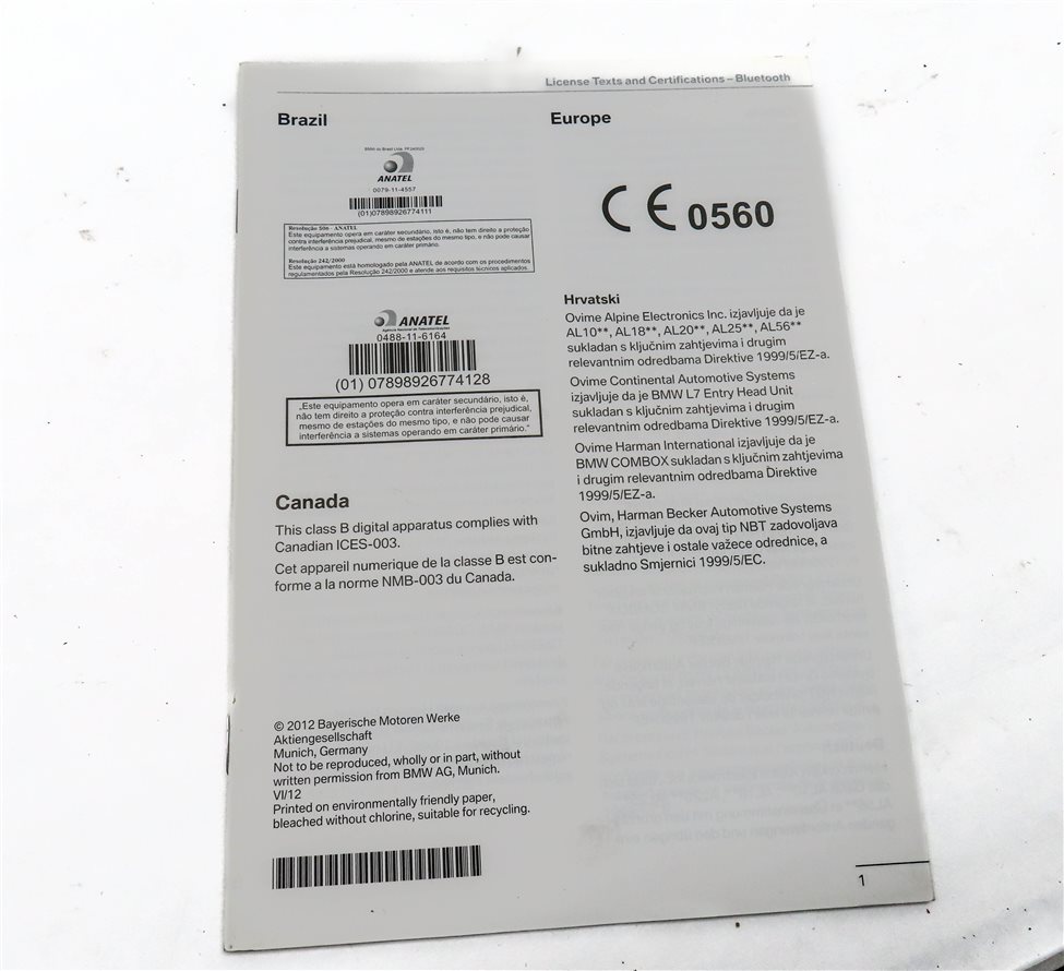 Thumbnail 4: 2013 BMW 750LI (F01) OWNERS MANUAL BOOKLET SET 7 w/ CARRYING CARRY CASE