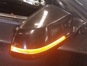 Thumbnail 2: 13-15 BMW 7 SERIES (F01 F02 F04) RIGHT HEATED MEMORY P-FOLD DOOR MIRROR (Black)