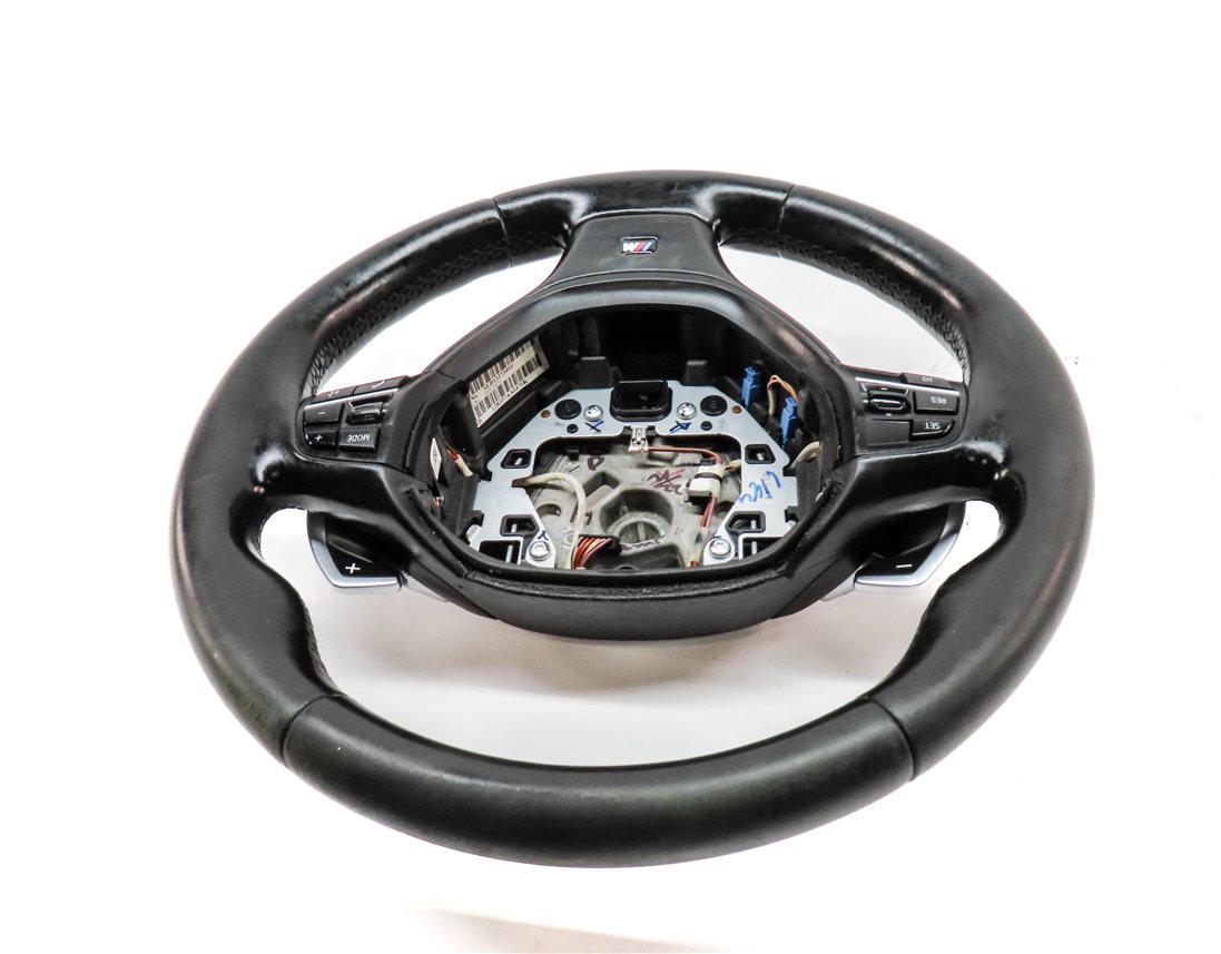 Thumbnail 4: 11-13 BMW 5 6 7 SERIES F01 F10 3 SPOKE M SPORT STEERING WHEEL w/ PADDLES (Black)