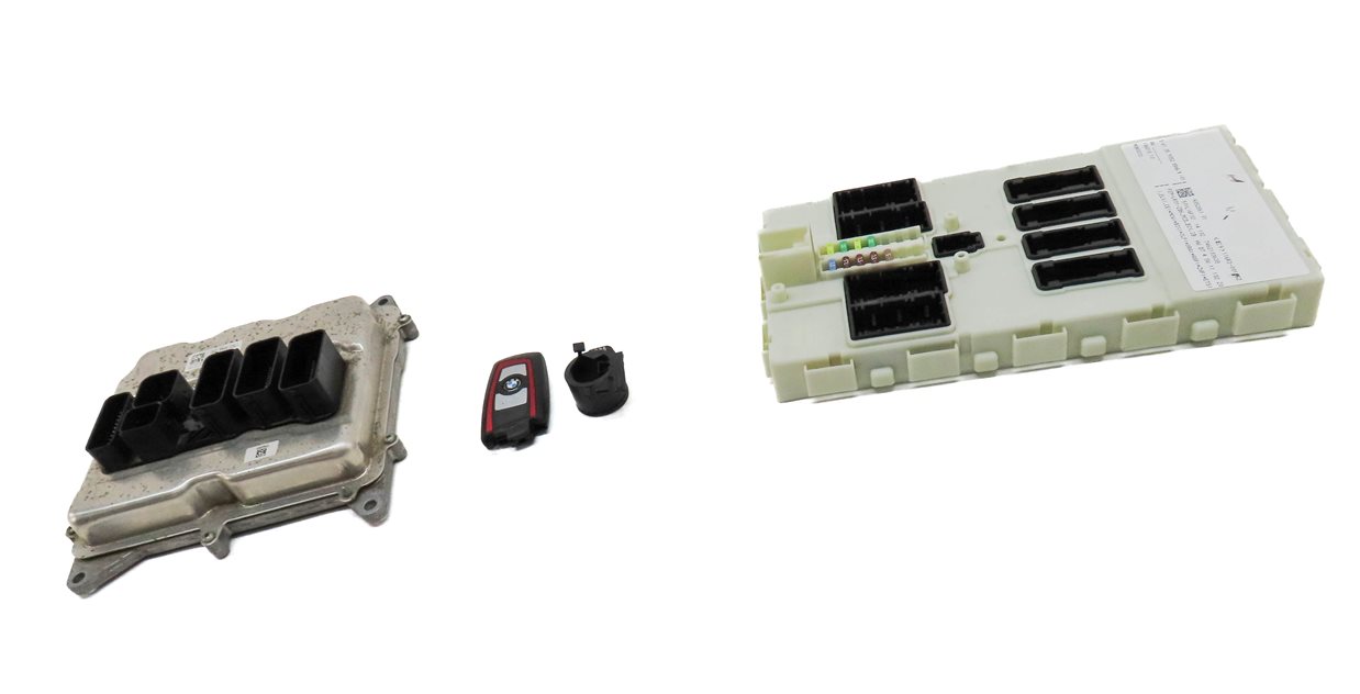 Thumbnail 2: 13-18 BMW 328i 428i 528i X3 X4 (F30 F32) 2.0L N26 ENGINE DME BCM MODULE KEY SET