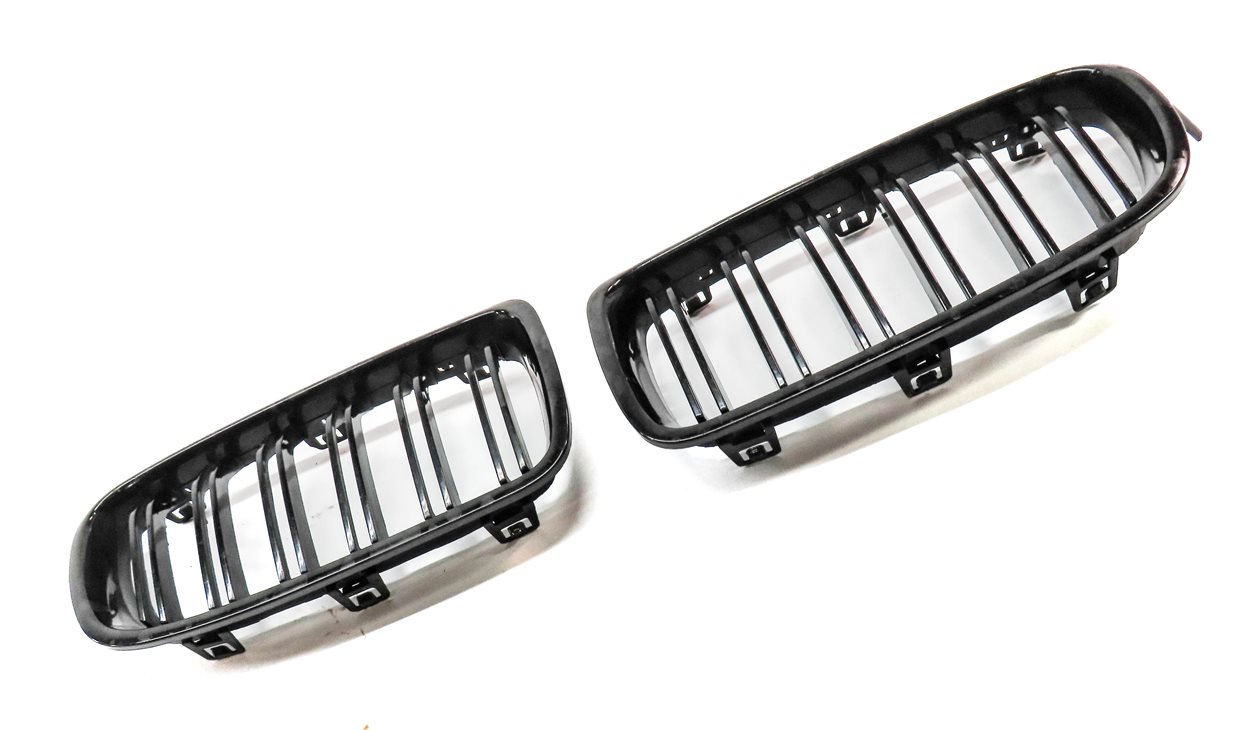 Thumbnail 3: 12-18 BMW 3-SERIES (F30) FRONT LEFT & RIGHT HOOD VENT GRILLE SET-2 (BLACK)