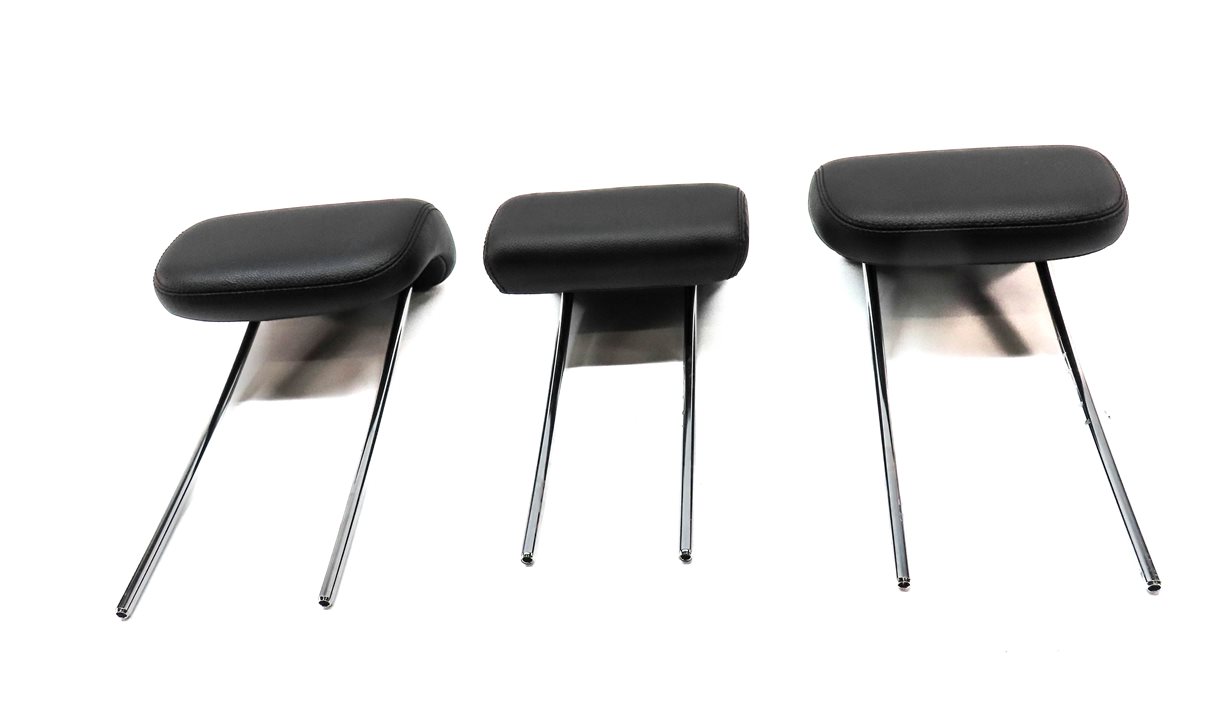 Thumbnail 2: 07-11 MERCEDES ML GL (W164 X164) REAR LEFT RIGHT & CENTER HEADREST SET3 (Black)