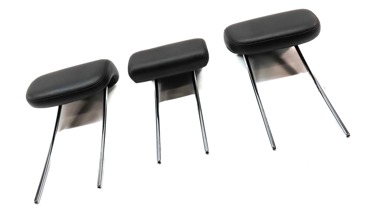 Thumbnail 3: 07-11 MERCEDES ML GL (W164 X164) REAR LEFT RIGHT & CENTER HEADREST SET3 (Black)