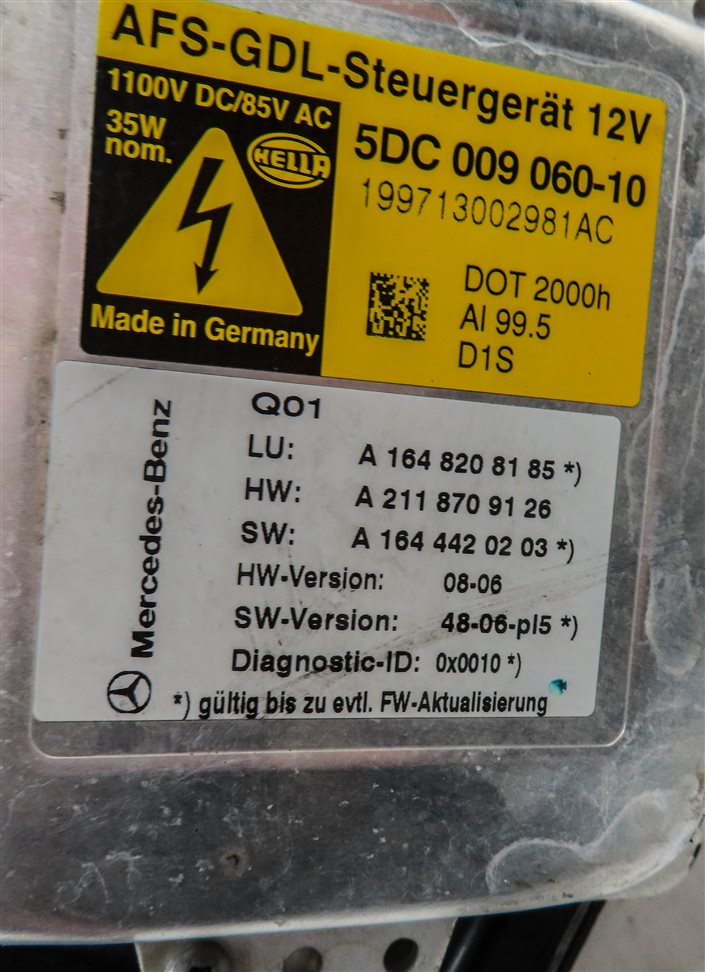 Thumbnail 6: 2008 MERCEDES ML320 ML350 ML550 ML63 (W164) LEFT Bi-XENON HEADLIGHT LIGHT LAMP