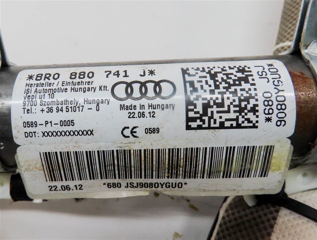 Thumbnail 5: 2011-2012 AUDI Q5 (B8 8R) LEFT DRIVER ROOF SIDE CURTAIN SRS AIRBAG AIR BAG