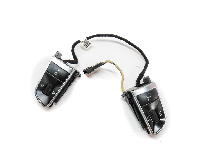2012 AUDI Q5 (B8 8R) STEERING WHEEL RADIO PHONE MODE SELECT CONTROL BUTTON SET/2