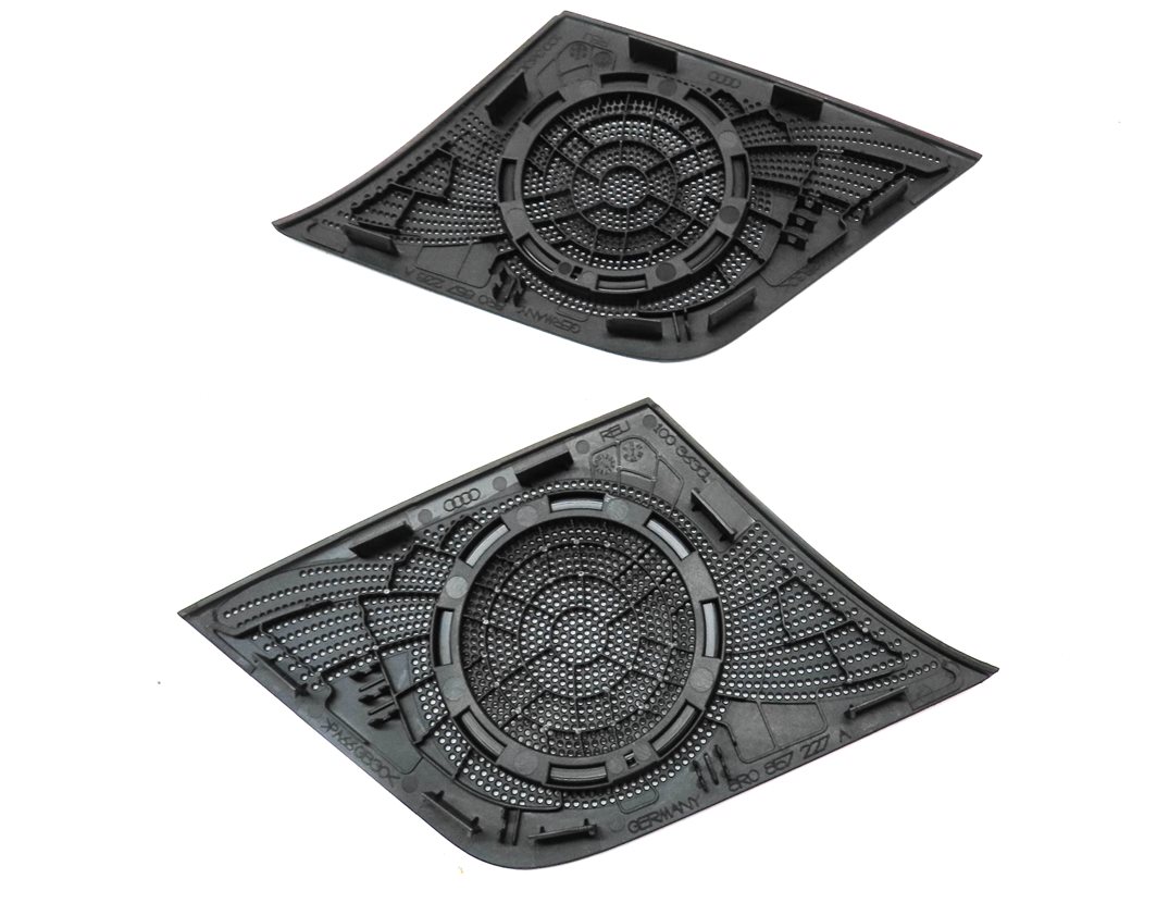 Thumbnail 10: 12 AUDI Q5 (B8 8R) BANG OLUFSEN SPEAKER GRILLE TRIM COVER SET/13 (BLACK/SILVER)