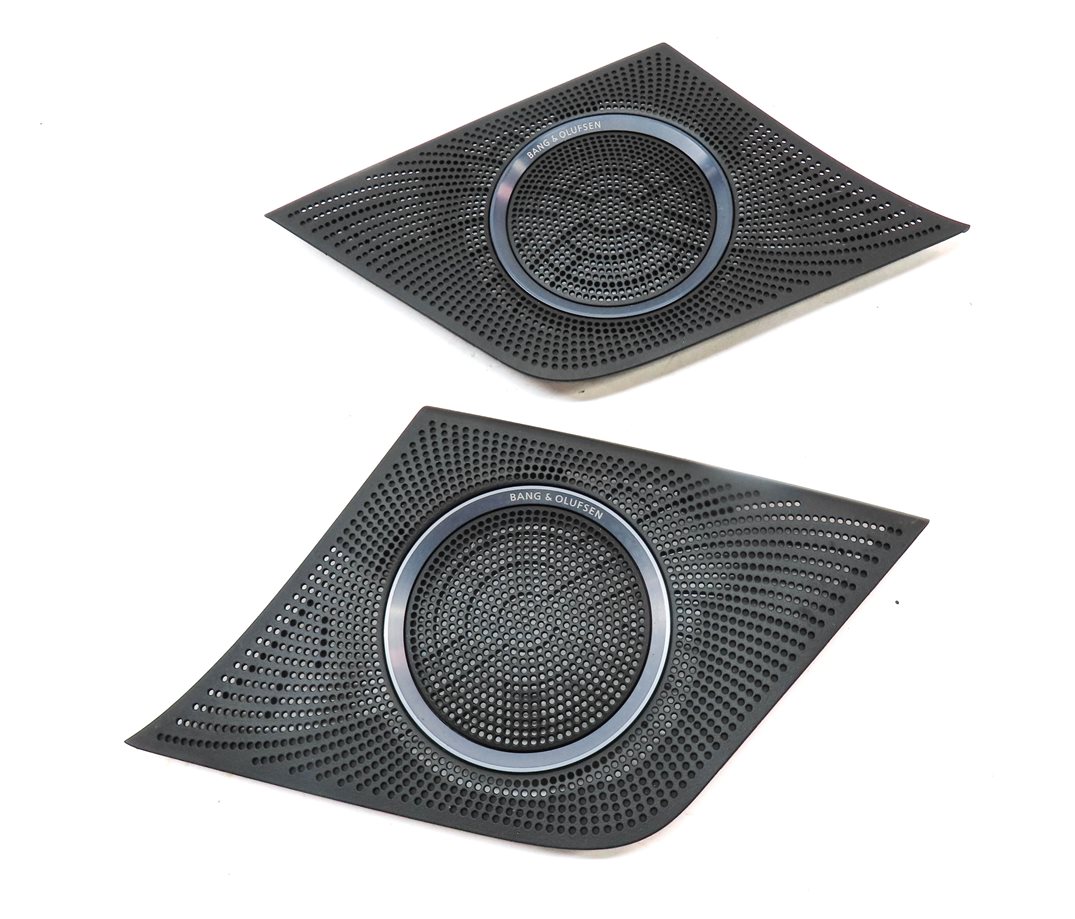 Thumbnail 3: 12 AUDI Q5 (B8 8R) BANG OLUFSEN SPEAKER GRILLE TRIM COVER SET/13 (BLACK/SILVER)