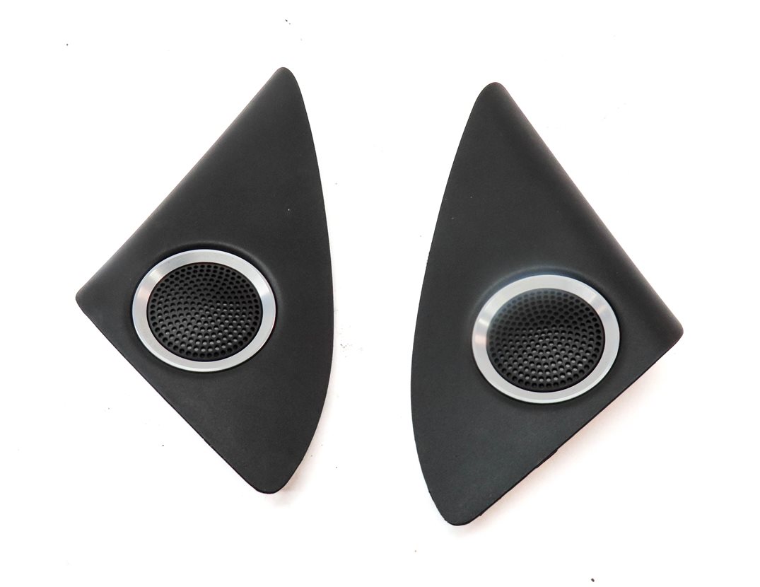 Thumbnail 4: 12 AUDI Q5 (B8 8R) BANG OLUFSEN SPEAKER GRILLE TRIM COVER SET/13 (BLACK/SILVER)