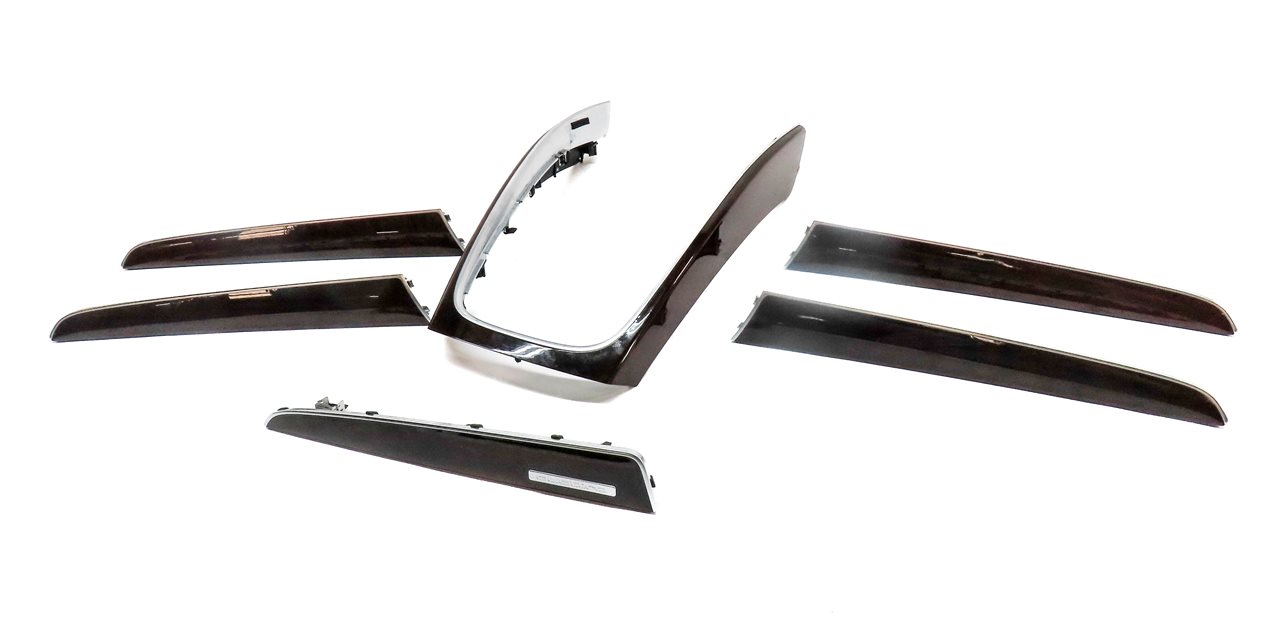 12 AUDI Q5 B8 8R INTERIOR LEFT RIGHT DOOR CENTER CONSOLE DASH TRIM SET (Walnut)