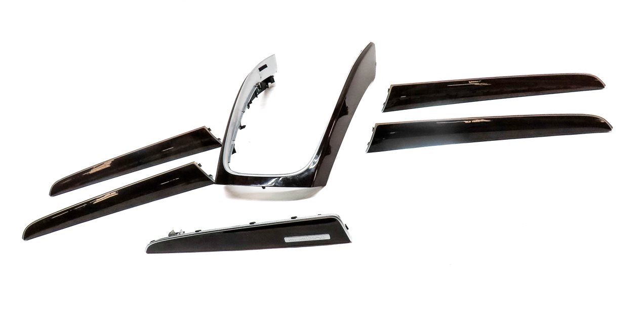 Thumbnail 2: 12 AUDI Q5 B8 8R INTERIOR LEFT RIGHT DOOR CENTER CONSOLE DASH TRIM SET (Walnut)