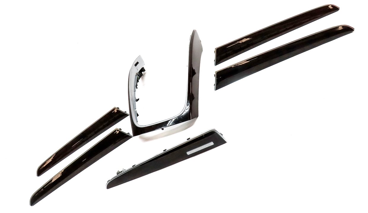 Thumbnail 3: 12 AUDI Q5 B8 8R INTERIOR LEFT RIGHT DOOR CENTER CONSOLE DASH TRIM SET (Walnut)