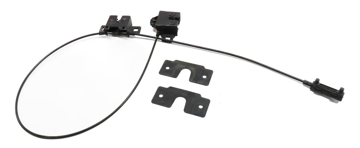 2006 RANGE ROVER SPORT (L320) FRONT LOWER HOOD LOCK LATCH SET-2 w/ RELEASE CABLE