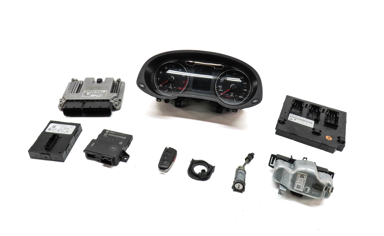 2015 AUDI Q3 (8U) 2.0L CCTA ENGINE ECM BCM IMMOBILIZER BODY MODULE KEY SET