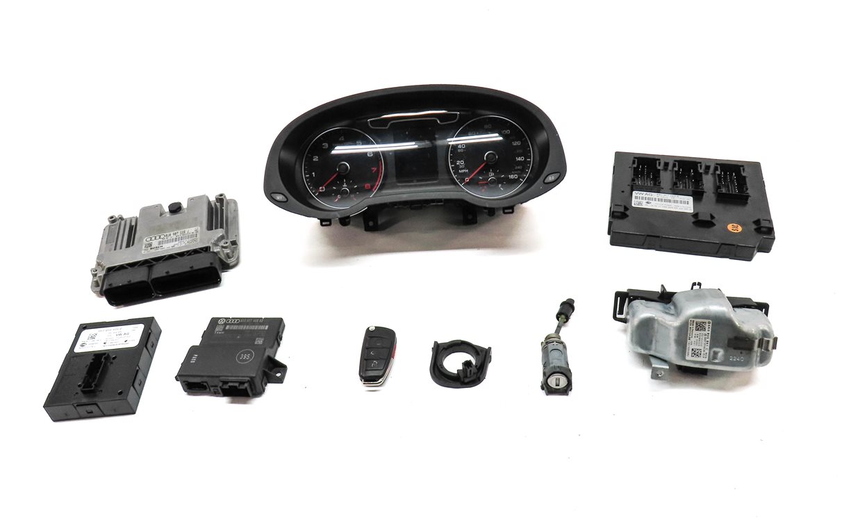 Thumbnail 2: 2015 AUDI Q3 (8U) 2.0L CCTA ENGINE ECM BCM IMMOBILIZER BODY MODULE KEY SET
