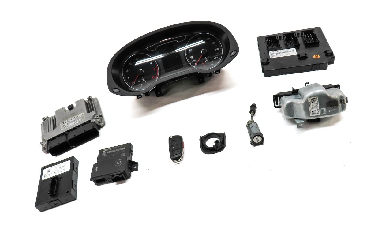 Thumbnail 3: 2015 AUDI Q3 (8U) 2.0L CCTA ENGINE ECM BCM IMMOBILIZER BODY MODULE KEY SET