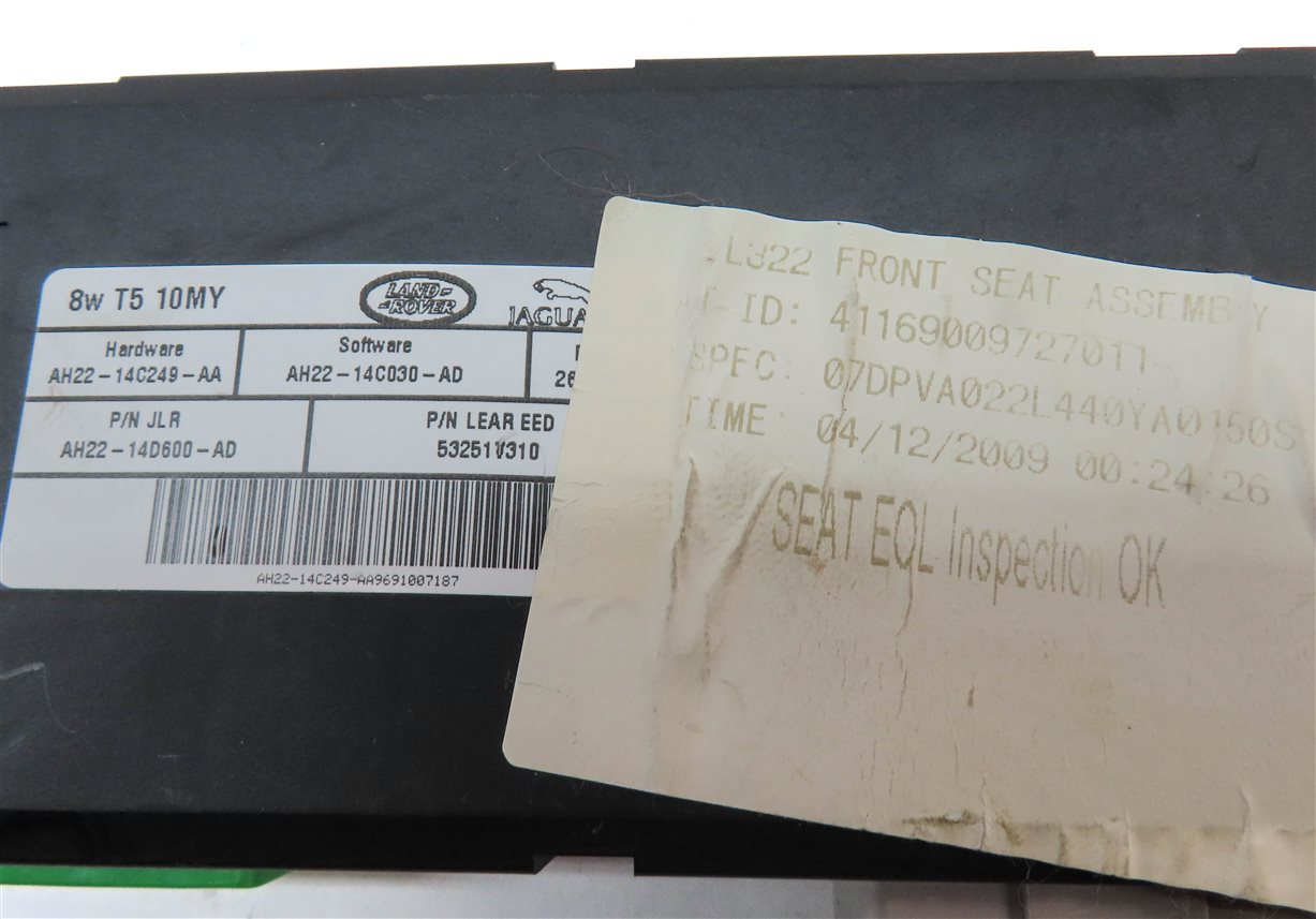 Thumbnail 4: 2010 RANGE ROVER (L322) FRONT LEFT DRIVER MEMORY SEAT CONTROL MODULE