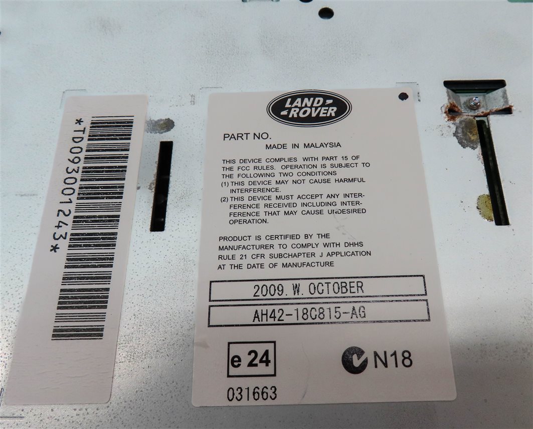 Thumbnail 4: 2010 RANGE ROVER (L322) AM/FM RADIO STEREO RECEIVER MODULE