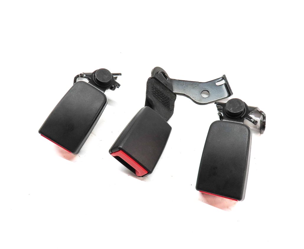 2010 MERCEDES E350 (W212) REAR LEFT CENTER RIGHT SEATBELT BUCKLE RECEIVER SET/3