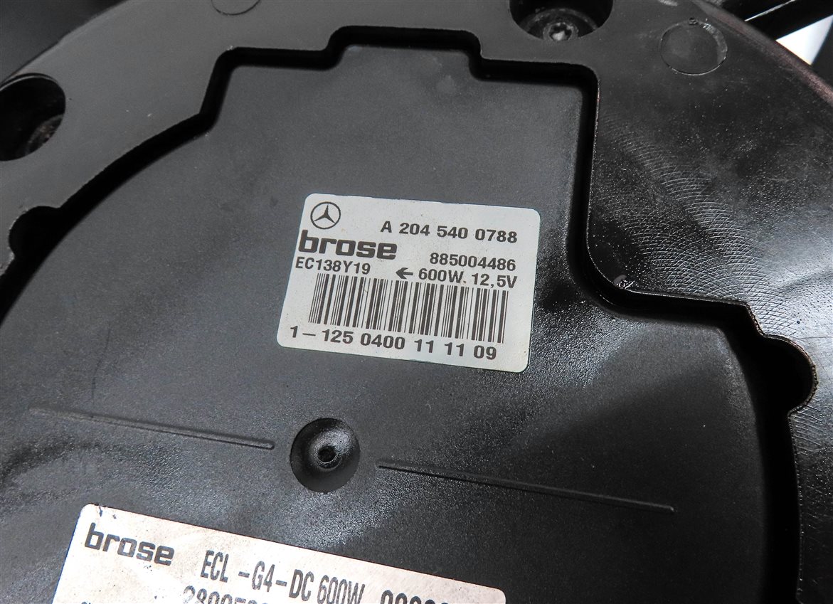 Thumbnail 7: 2008-2017 B C E CLA CLS GLK SLK (W207 W204 X204 W212) RADIATOR COOLING FAN MOTOR