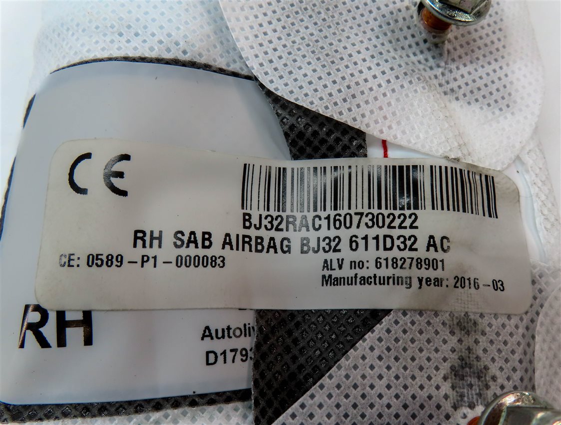 Thumbnail 5: 2012-2019 DISCOVERY SPORT EVOQUE (L538 L550) RIGHT FRONT PASSENGER SEAT AIRBAG