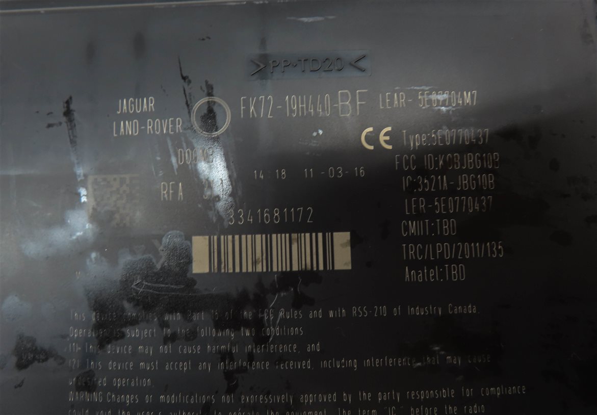 Thumbnail 14: 16 DISCOVERY SPORT L550 2.0L SPEEDOMETER BODY ECM ECU ENGINE MODULE & KEY SET