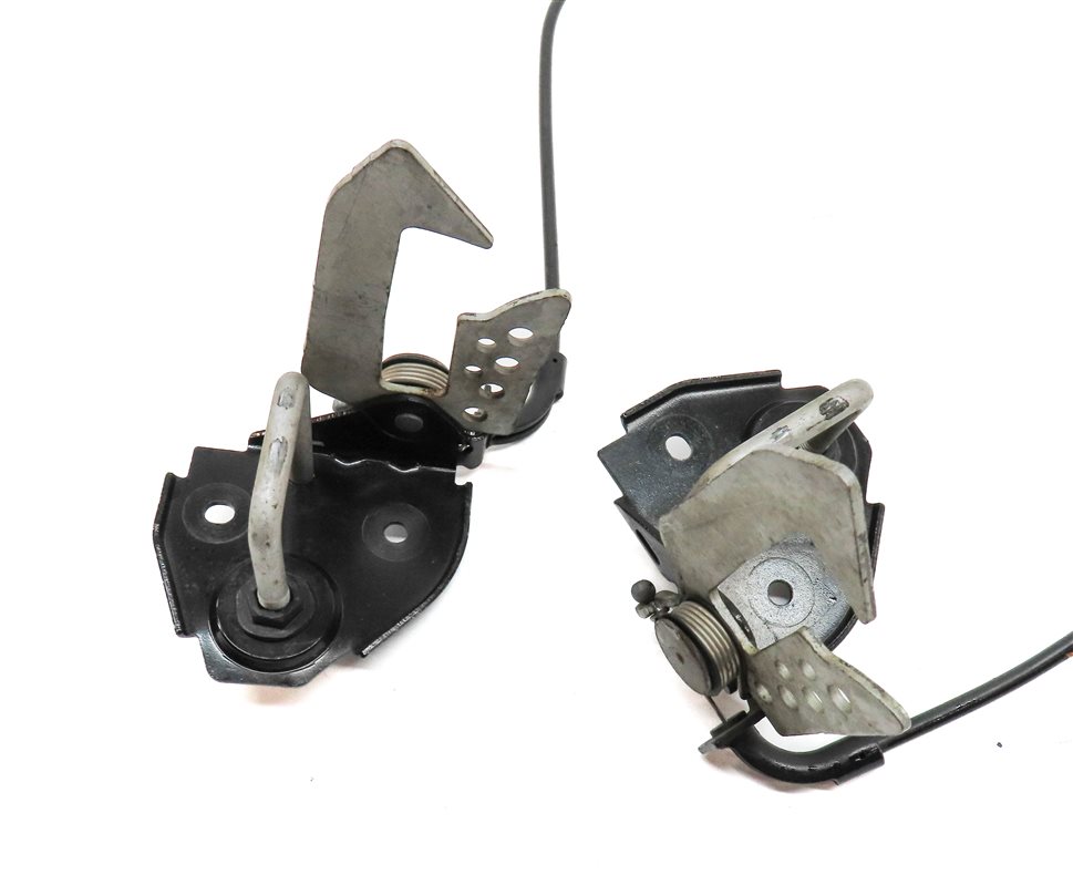 Thumbnail 7: 11 BMW 535XIGT F07 FRONT LEFT & RIGHT HOOD LOCK LATCH RELEASE LEVER SET w/CABLE
