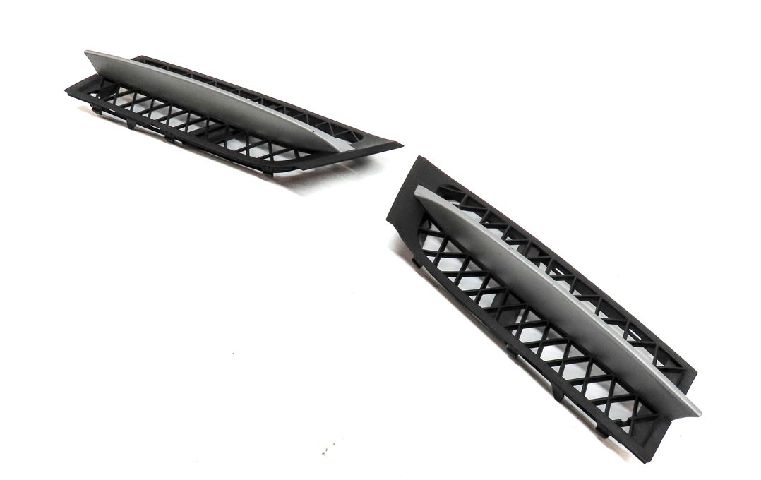 2010-2013 BMW 535iGT 550iGT (F07) FRONT LEFT & RIGHT BUMPER GRILLE TRIM SET-2