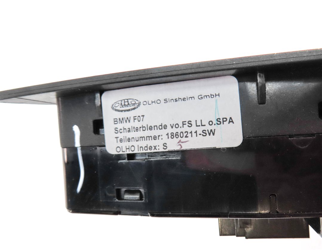 Thumbnail 6: 10-19 BMW 5 6 M5 M6 (F06 F10 F12 F13) LEFT DRIVER PFOLD WINDOW SWITCH w/ SHADE