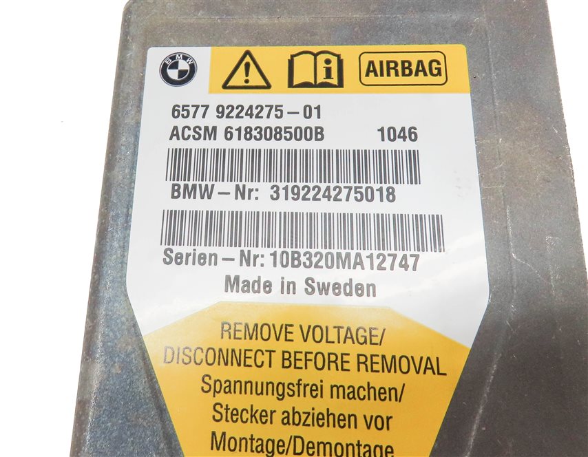 Thumbnail 4: 09-13 BMW 535iGT 550iGT 740i 750i 760i B7 (F01 F07 F10) SRS BAG CONTROL MODULE