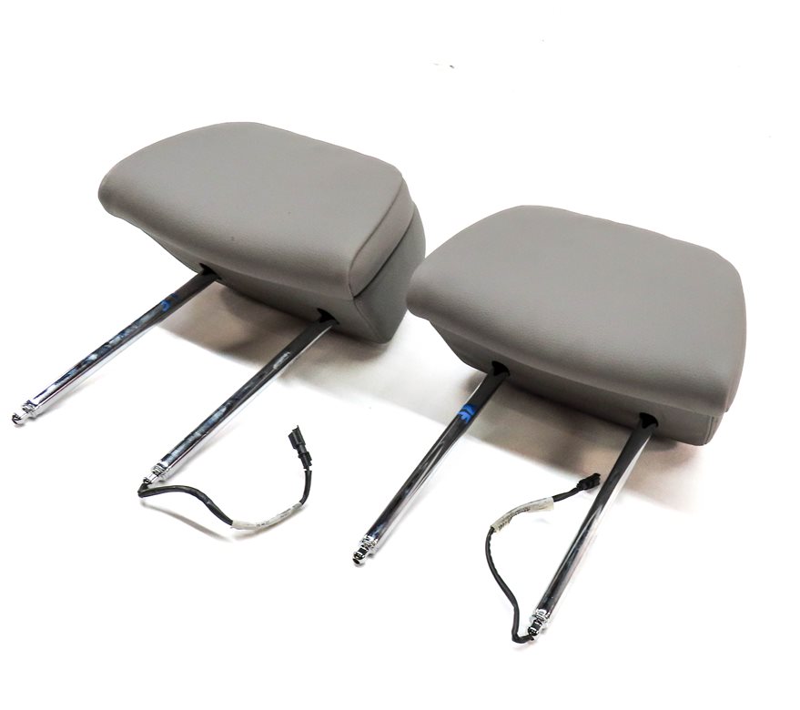 10-13 BMW 535iGT 550iGT F07 FRONT LEFT & RIGHT ACTIVE COMFORT HEADREST SET(Gray)