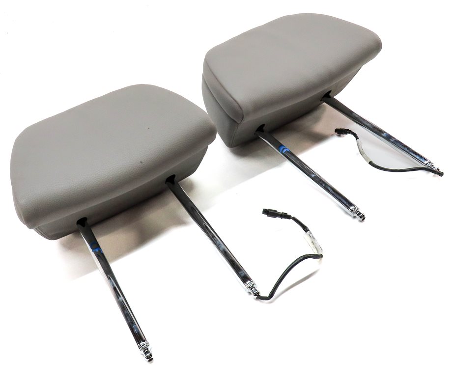 Thumbnail 3: 10-13 BMW 535iGT 550iGT F07 FRONT LEFT & RIGHT ACTIVE COMFORT HEADREST SET(Gray)