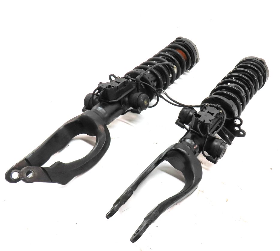 11-13 BMW 535XiGT F07 AWD FRONT LEFT & RIGHT EDC SUSPENSION SHOCK STRUT SET/2