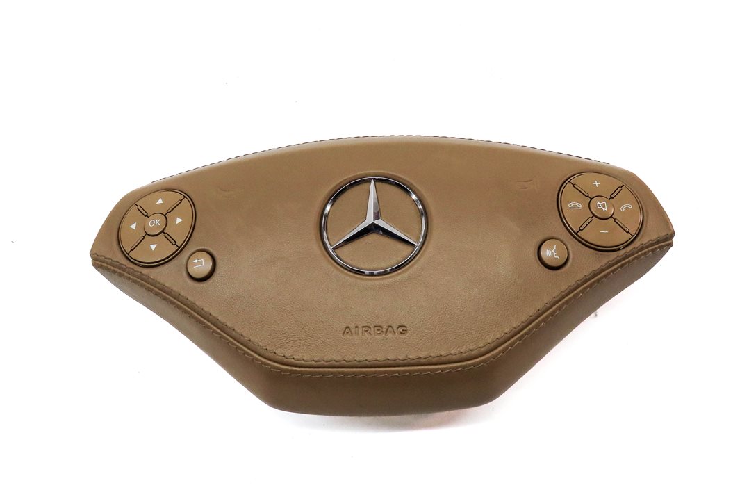 Thumbnail 2: 11-14 MERCEDES CL-CLASS S-CLASS C216 W221 4 SPOKE STEERING WHEEL AIRBAG (Brown)