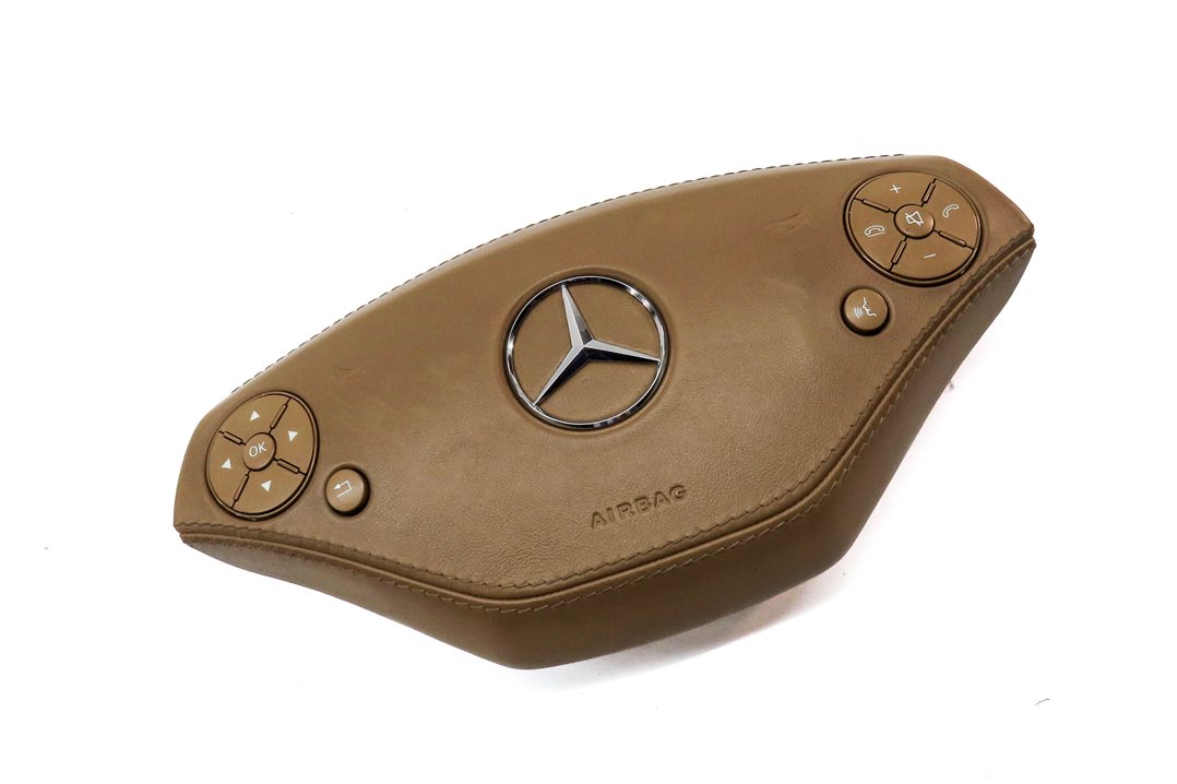 Thumbnail 3: 11-14 MERCEDES CL-CLASS S-CLASS C216 W221 4 SPOKE STEERING WHEEL AIRBAG (Brown)