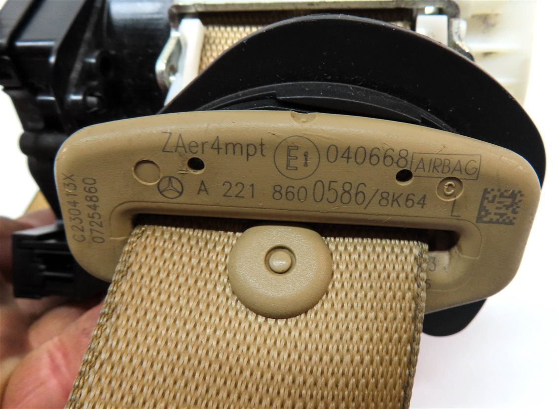 Thumbnail 5: 11-13 MERCEDES S350 S450 S550 S600 (W221) LEFT DRIVER SEATBELT RETRACTOR (Brown)