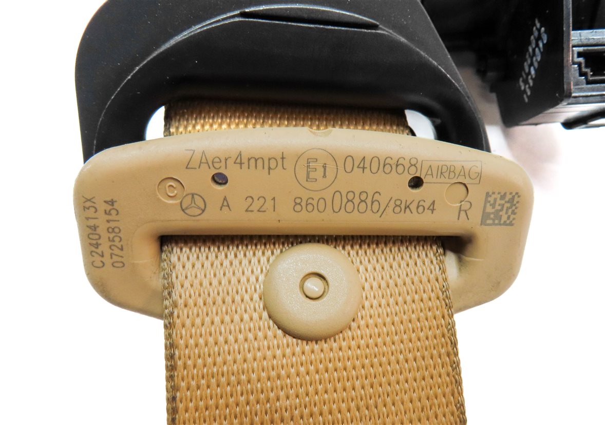 Thumbnail 5: 11-13 MERCEDES S350 S450 S550 S600 (W221) RIGHT FRONT SEATBELT RETRACTOR (Brown)