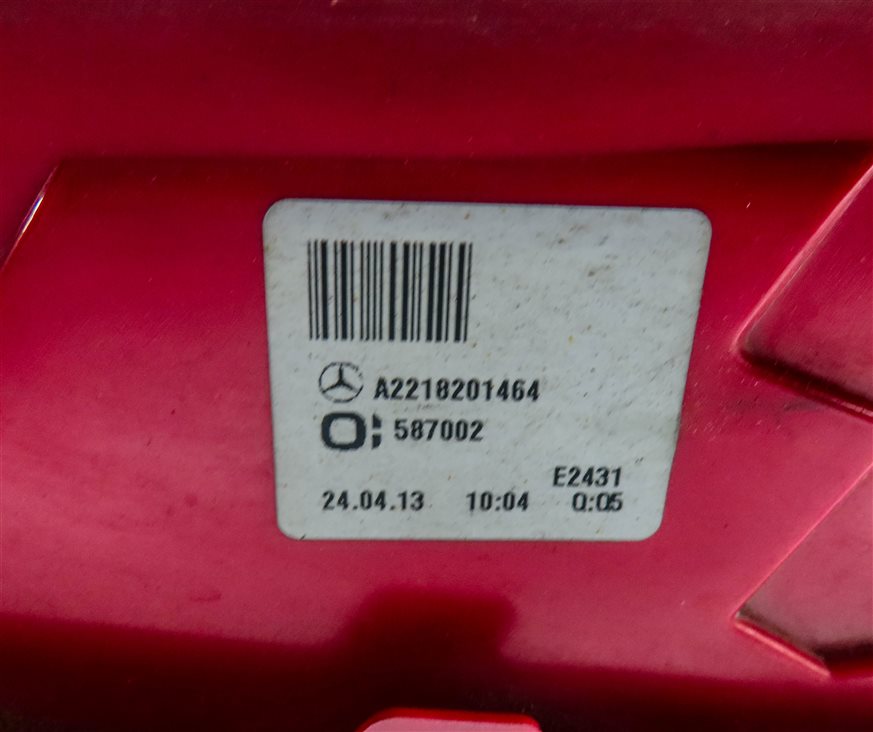 Thumbnail 6: 10-13 MERCEDES S-CLASS (W221) RIGHT PASSENGER REAR TAILLIGHT BRAKE LIGHT LAMP