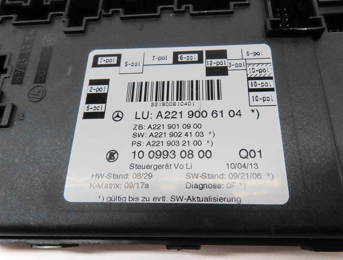 Thumbnail 4: 10-13 MERCEDES S-CLASS (W221) FRONT LEFT DRIVER DOOR CONTROL MODULE