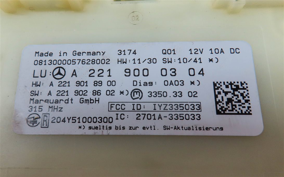 Thumbnail 4: 2011-2014 MERCEDES CL550 CL600 S350 S400 S550 S600 (W216 W221) KEYLESS GO MODULE