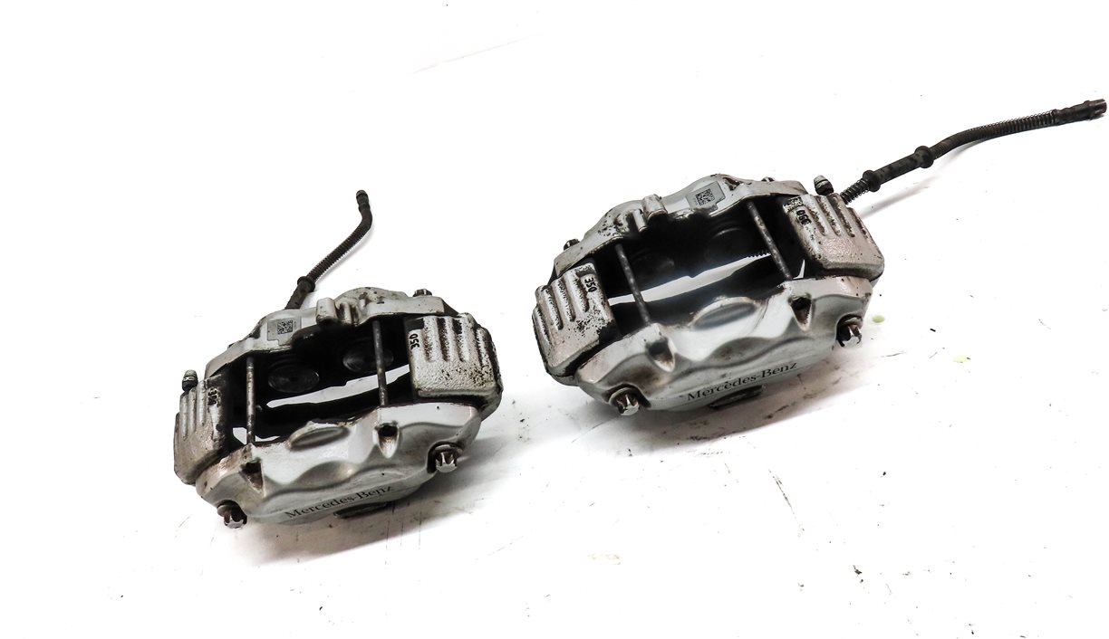 Thumbnail 3: 10-13 MERCEDES S-CLASS W221 FRONT LEFT RIGHT SPORT BRAKE CALIPER SET/2 (SILVER)
