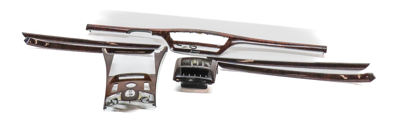 2013 MERCEDES S550 (W221) FRONT REAR DOOR DASH CONSOLE TRIM SET 7 (Walnut)
