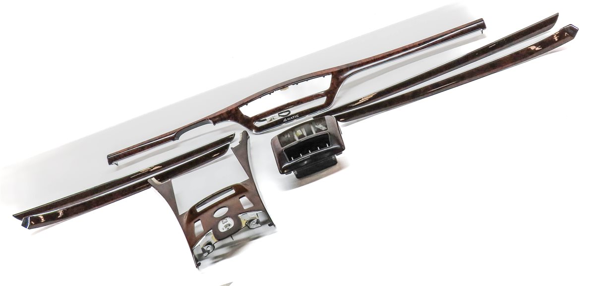 Thumbnail 3: 2013 MERCEDES S550 (W221) FRONT REAR DOOR DASH CONSOLE TRIM SET 7 (Walnut)