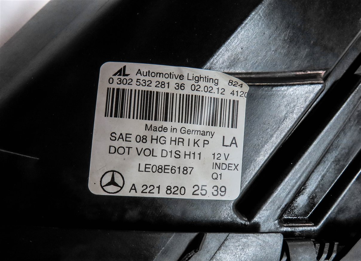Thumbnail 10: 2012-2013 MERCEDES S350 S400 S550 S63 (W221) LEFT DRIVER XENON HID HEADLIGHT