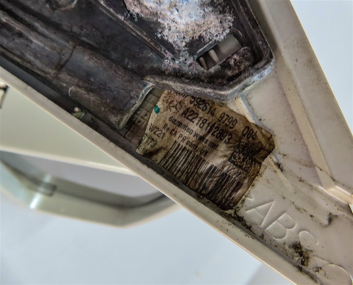 Thumbnail 8: 10-13 MERCEDES S-CLASS W221 RIGHT DOOR MIRROR P-FOLD HEAT MEMORY AUTODIM (White)