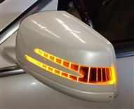 Thumbnail 2: 10-13 MERCEDES S-CLASS W221 LEFT DOOR MIRROR P-FOLD HEAT MEMORY AUTODIM (White)