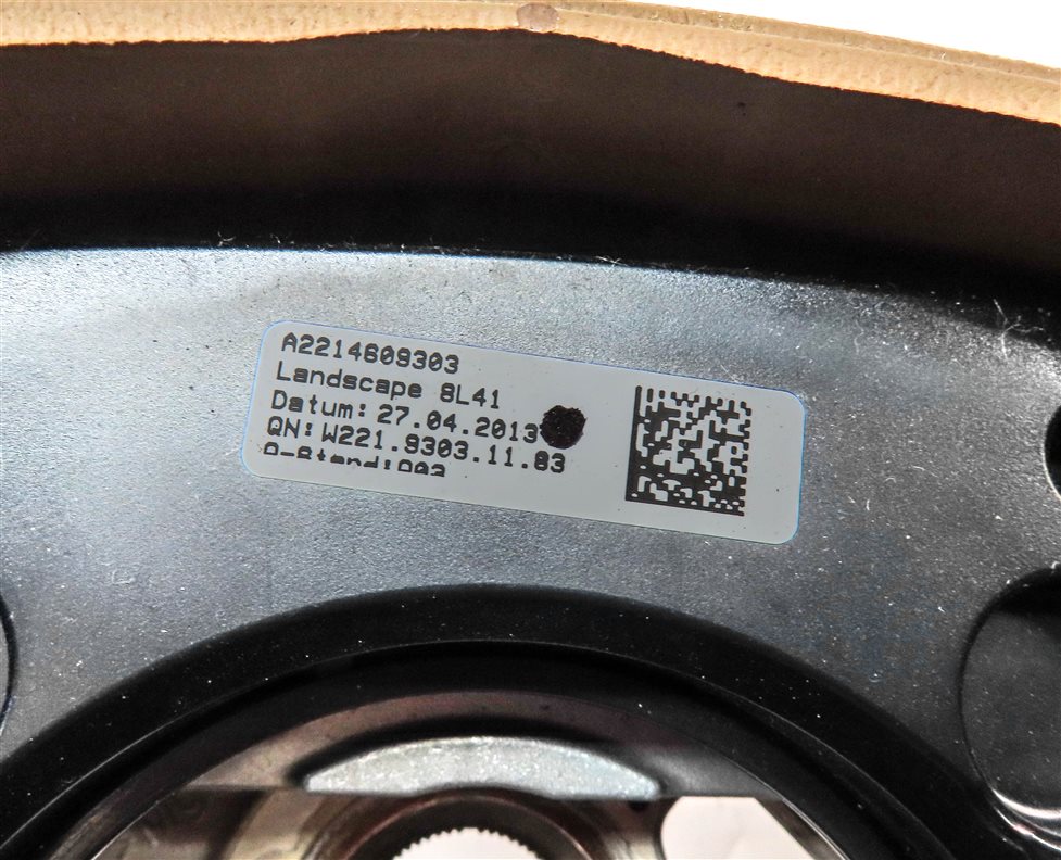 Thumbnail 6: 10-13 MERCEDES S CLASS W221 4 SPOKE STEERING WHEEL WALNUT WOOD & LEATHER (Brown)