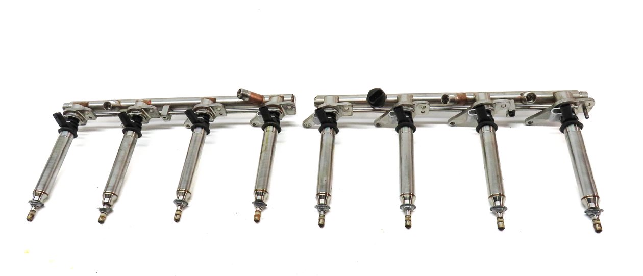 Thumbnail 2: 2014 MERCEDES GL450 (X166) 4.6L ENGINE FUEL INJECTOR SET/8  w/ FUEL RAILS
