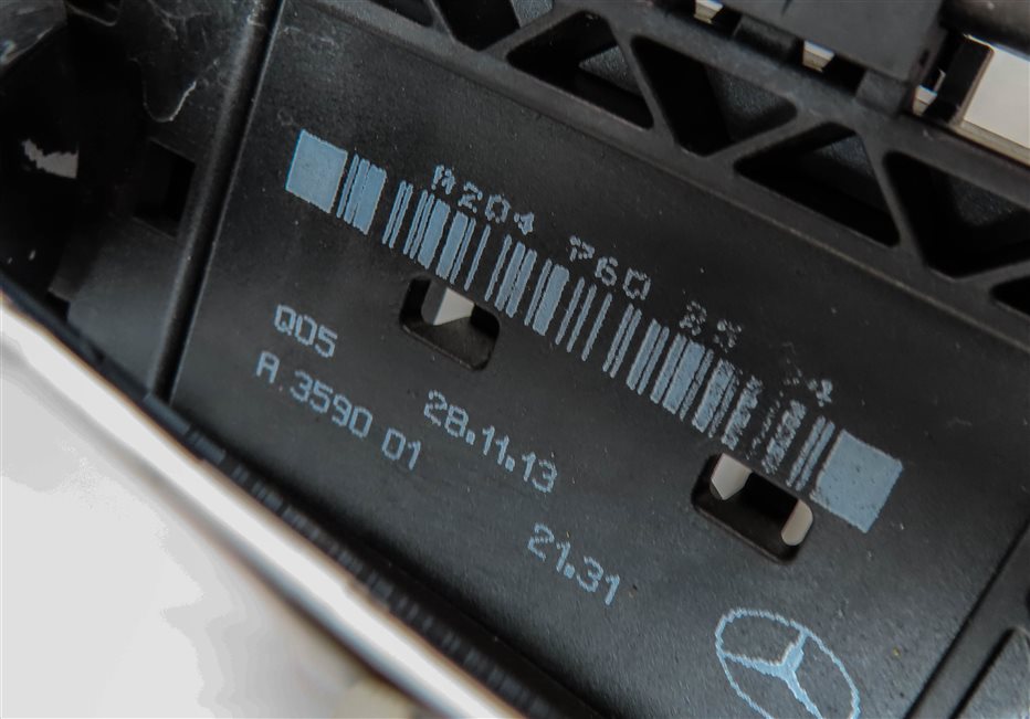 Thumbnail 6: 13-16 MERCEDES GL350 GL450 GL550 ML350 REAR LEFT KEYLESS DOOR HANDLE (Gray)